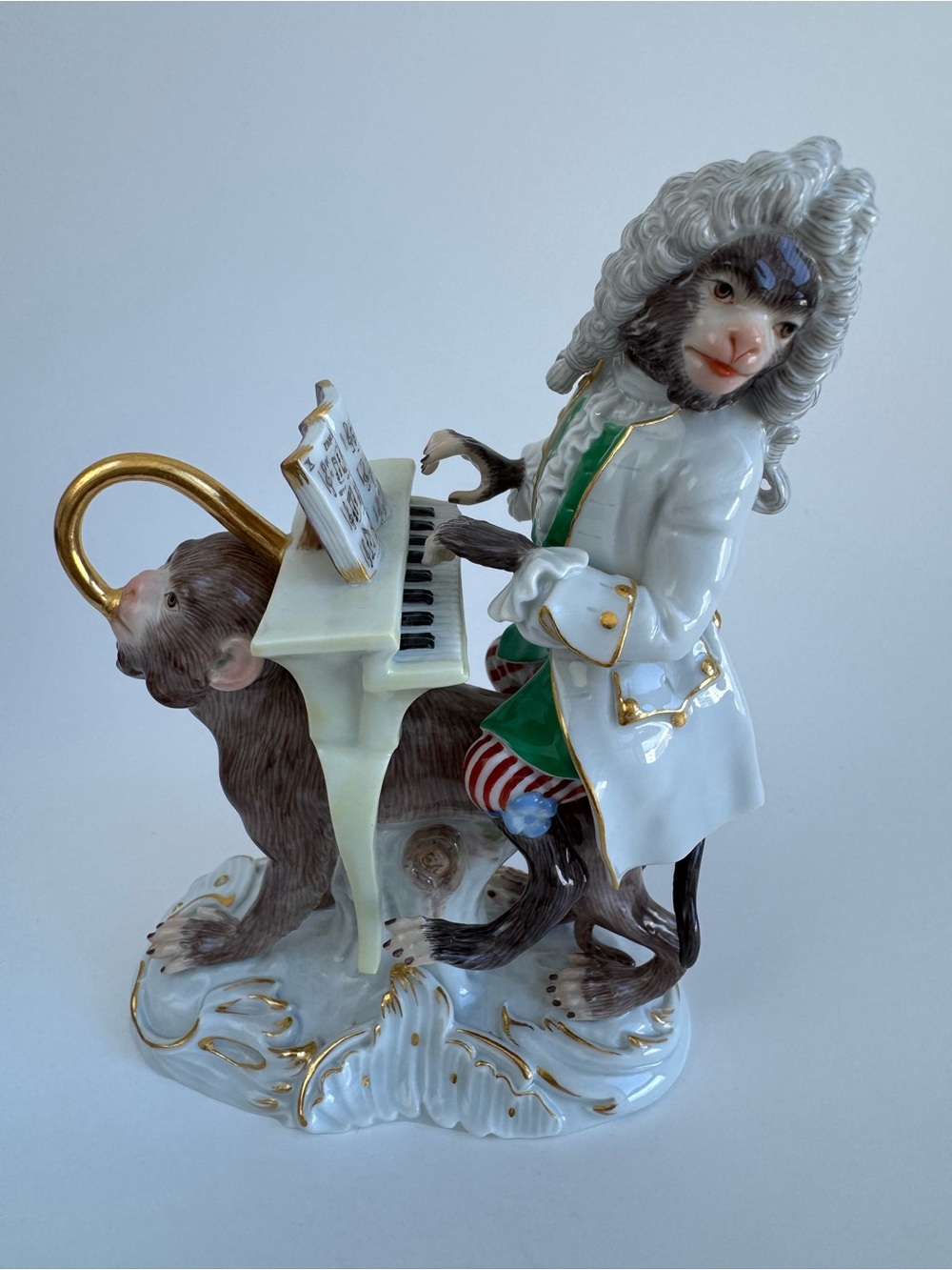 Authentic Meissen Affenkapelle Monkey Orchestra Pianist 90C300-60020-1